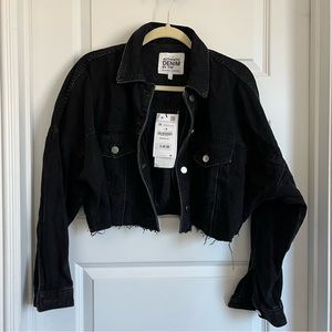 Zara Cropped Denim Jacket